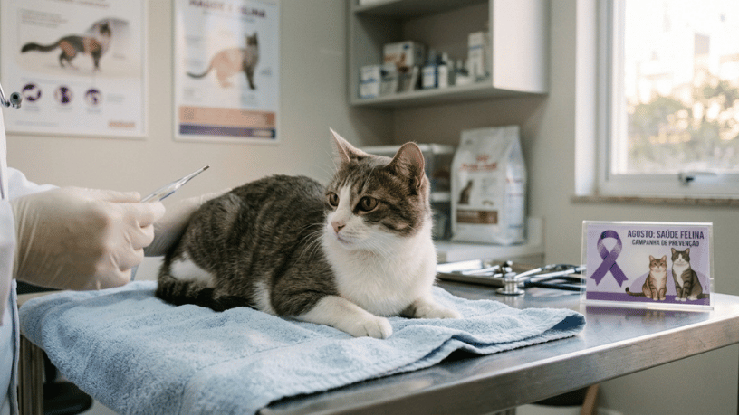 Gatos exigem atenção especial no fim de agosto: campanha reforça prevenção de doenças felinas