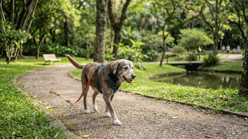 Cachorro idoso pode continuar ativo: veja como adaptar a rotina e cuidar melhor do pet na terceira idade